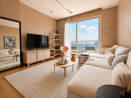 รูปภาพ SIRI at Sukhumvit 2 Bed แต่งครบมินิมอลญี่ปุ่น ห้องโปร่งรับลมวิวแม่น้ำทิศใต้ มีอ่างอาบน้ำ ห้องจริงสวยพร้อมเข้าอยู่