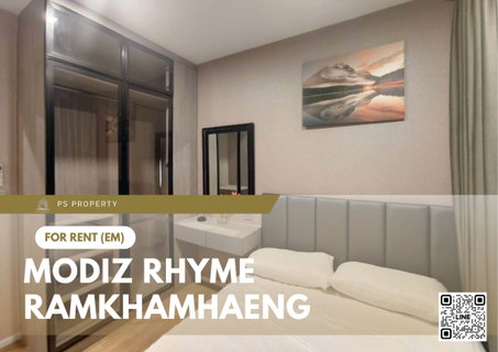 รูปภาพ For Rent ✨ Modiz Rhyme Ramkhamhaeng ✨ Fully furnished and equipped with appliances; near MRT Ramkhamhaeng.
