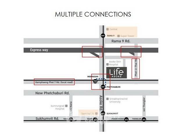 picture 2-BR Condo For sale, Life Asoke, 16th Floor, 300m to ARL Makkasan (ID 3062089) - 19/19
