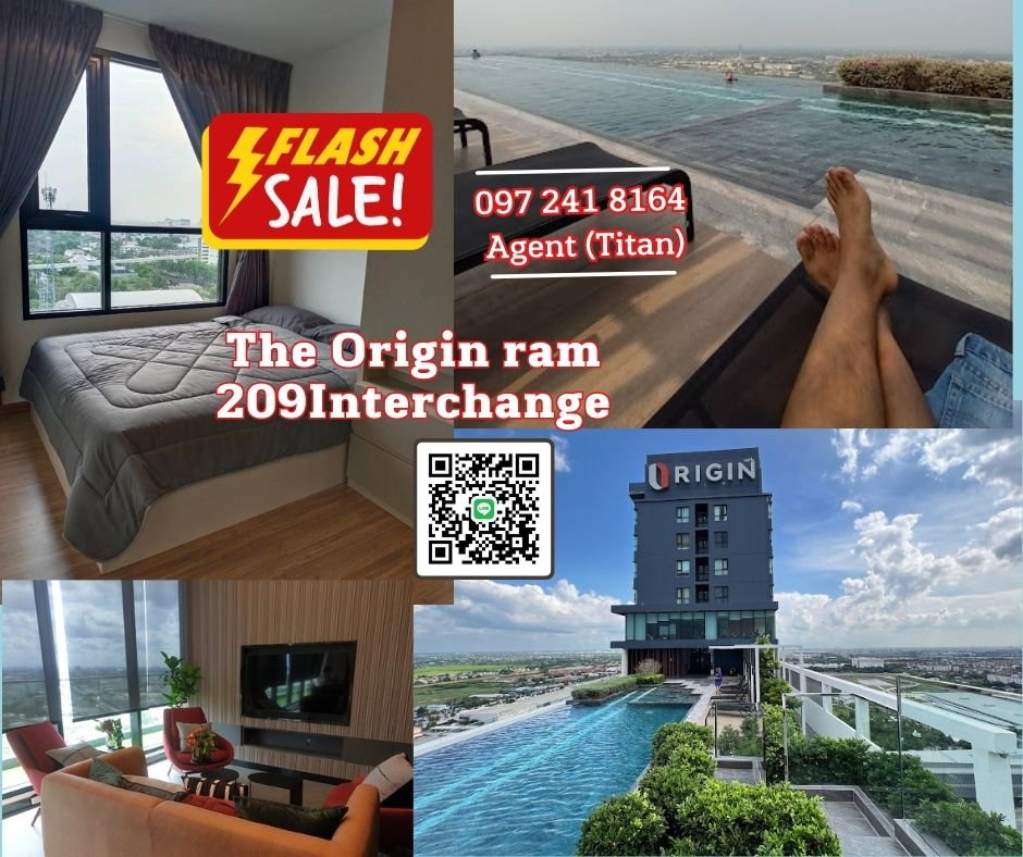 The Origin ram209 (One bed Plus ) ห้องสวยเฟอร์นิเจอร์เครื่องใชไฟฟ้าดี วิวสวย ราคาพิเศษ