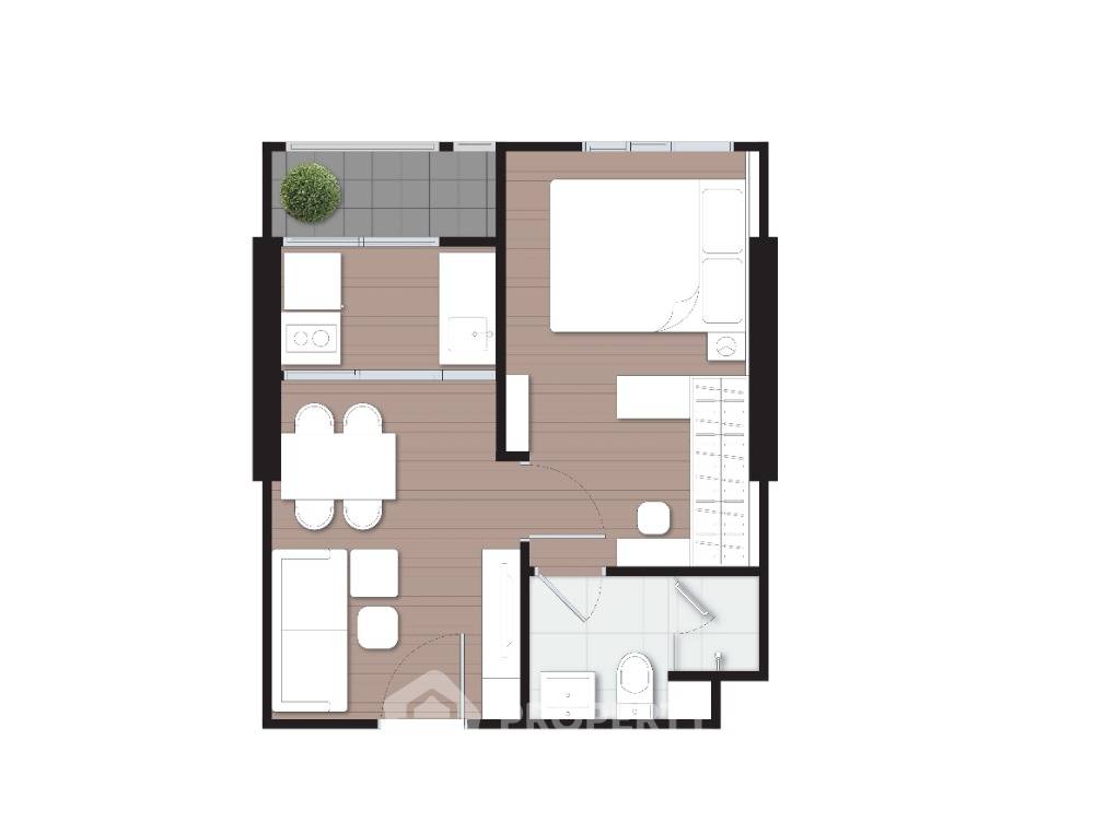 picture 1-BR Condo At Nue Connex Don Mueang, 12th Floor, Sanambin (ID 1382839) - 4/11
