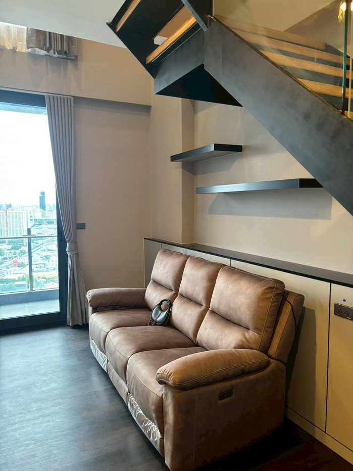 picture For Rent Brand New Duplex! 2-Bed 2-Bath at Sapphire Rama 3, High Floor, Stunning River View (38,000 THB/Month) - 1/18