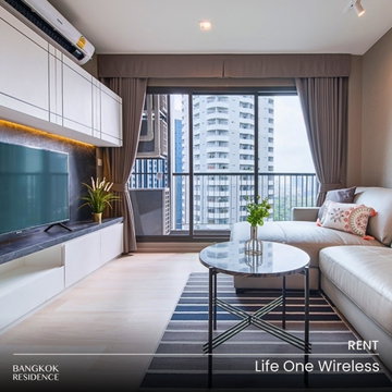 Rental Condo 🌃 Life One Wireless, 2BR 64 sq.m. 45K 🌠 Beautiful unit, high floor, good price, near BTS Phloen Chit 