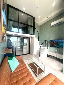 ✨ For Rent: Duplex Condo, Origin Plug & Play E22 Station, 38 sq m, 1 bedroom, 25th floor, next to BTS Sai Luat Station, 18,000 THB 🏡💖