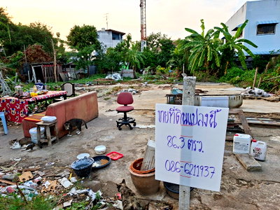 ที่ดิน ปากเกร็ด นนทบุรี : ขายที่ดินถมแล้วราคาถูก 86.3 ตารางวา เลขที่27/158 หมู่บ้านสวัสดิการทหารบกแจ้งวัฒนะ ซอย 5/4