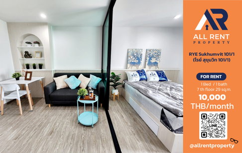 🔥 RYE Sukhumvit 101/1, Brand New Room, Near BTS Punnawithi, Only 10,000 THB ✨ Ready-to-move-in condo in Sukhumvit area, near True Digital Park.