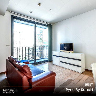 Condos for rent : Rental Condo 🌃 Pyne by Sansiri, 1BR 45 sq.m. 28K 🍃 Spacious Fully Furnished Unit, Cool Facing, Near BTS Ratchathewi 