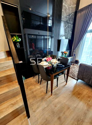 Condos for rent : Duplex 2 Beds Large Room High Fl. 30+ City View Fully furnished Good Location Close to MRT  Phra Ram 9 @   Ideo Rama 9 - Asoke