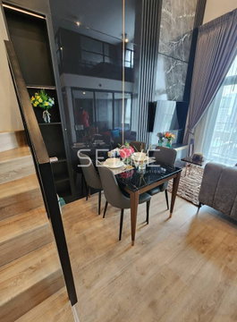 Duplex 2 Beds Large Room High Fl. 30+ City View Fully furnished Good Location Close to MRT  Phra Ram 9 @   Ideo Rama 9 - Asoke