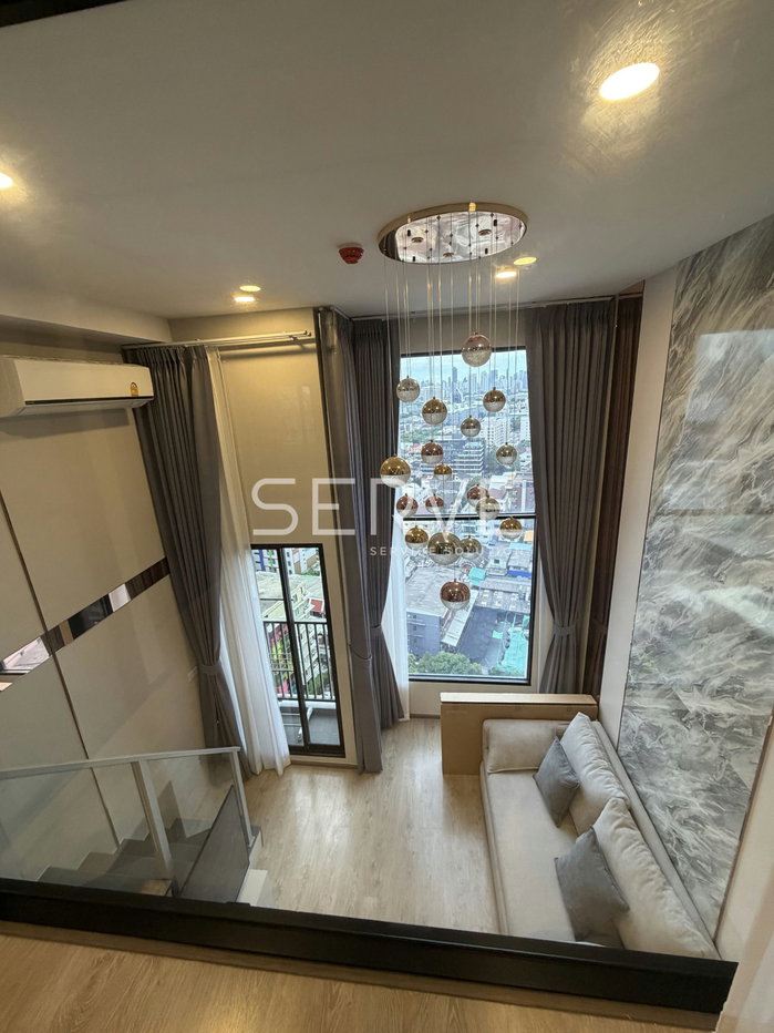 รูป 🔥ราคาหลุดจอง! 23K- ห้องดูเพล็กซ์ 1นอน ไซส์ใหญ่ ตกแต่งหรู วิวดีมาก เฟอร์แน่น พร้อมเข้าอยู่ คอนโดทำเลดีมาก ใกล้ MRTห้วยขวาง @   SOHO Bangkok Ratchada - รูปที่ 10/13