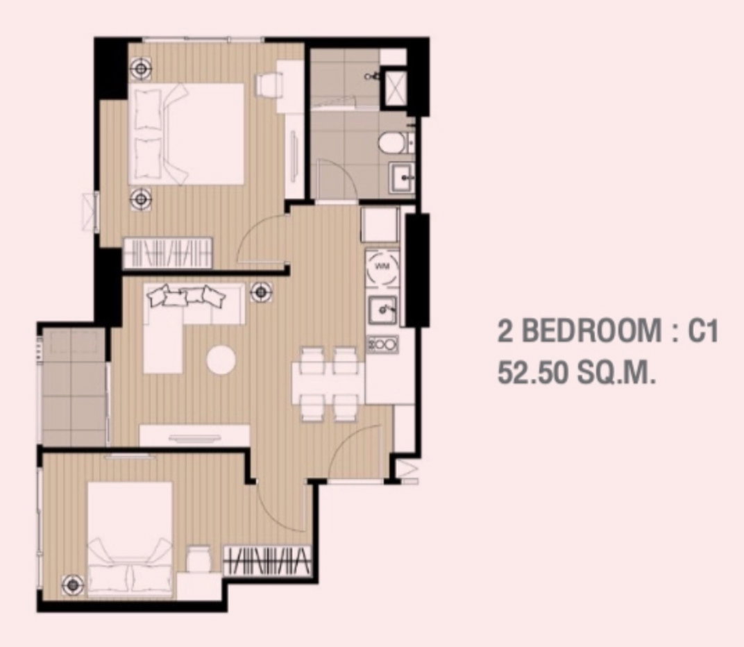 รูป ขาย Ideo Chula Samyan 2br ใกล้ MRT สามย่าน 400 เมตร - รูปที่ 10/19