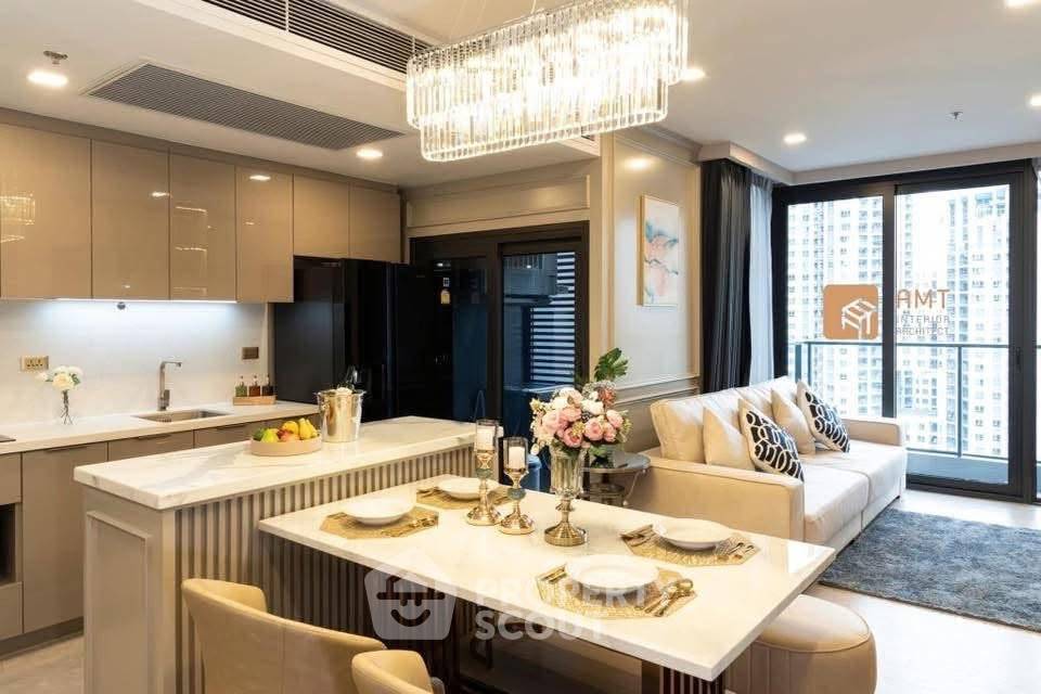 picture 2-BR Condo at One 9 Five Asoke - Rama 9, 19th-Floor, 300m to MRT Phra Ram 9 (ID 3063311) - 3/14