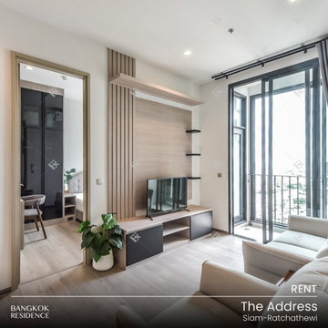 Rental Condo 🎯 The Address Siam-Ratchathewi, 1BR 35 sq.m. 32K 🛋️ Beautiful fully furnished unit, near BTS Ratchathewi