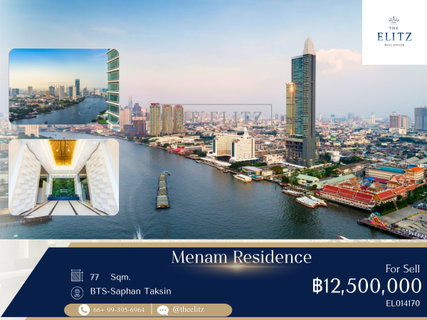 ✨ Heavenly Riverfront Corner Residence – Majestic High-Floor Vistas Over the Chao Phraya Skyline ✨