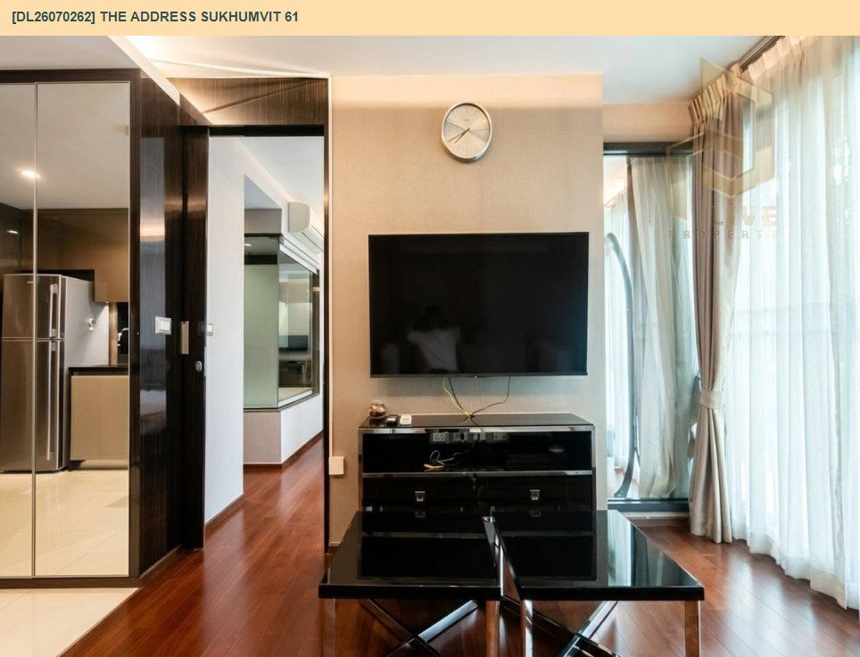 รูป DL26070262 ให้เช่าคอนโด ดิ แอดเดรส สุขุมวิท 61 (The Address Sukhumvit 61) ใกล้ BTS เอกมัย พร้อมเข้าอยู่ โทรด่วน 0638692663 LineID @952jdxxk - รูปที่ 13/13