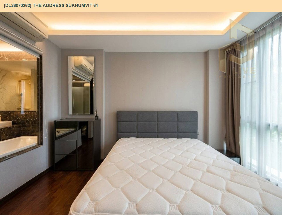 รูป DL26070262 ให้เช่าคอนโด ดิ แอดเดรส สุขุมวิท 61 (The Address Sukhumvit 61) ใกล้ BTS เอกมัย พร้อมเข้าอยู่ โทรด่วน 0638692663 LineID @952jdxxk - รูปที่ 5/13