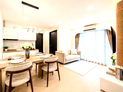ขายคอนโด : ขายคอนโด 2 นอน Cool House รัชดา 12 ห้องมุม แต่งสวย ใกล้ MRT ห้วยขวาง