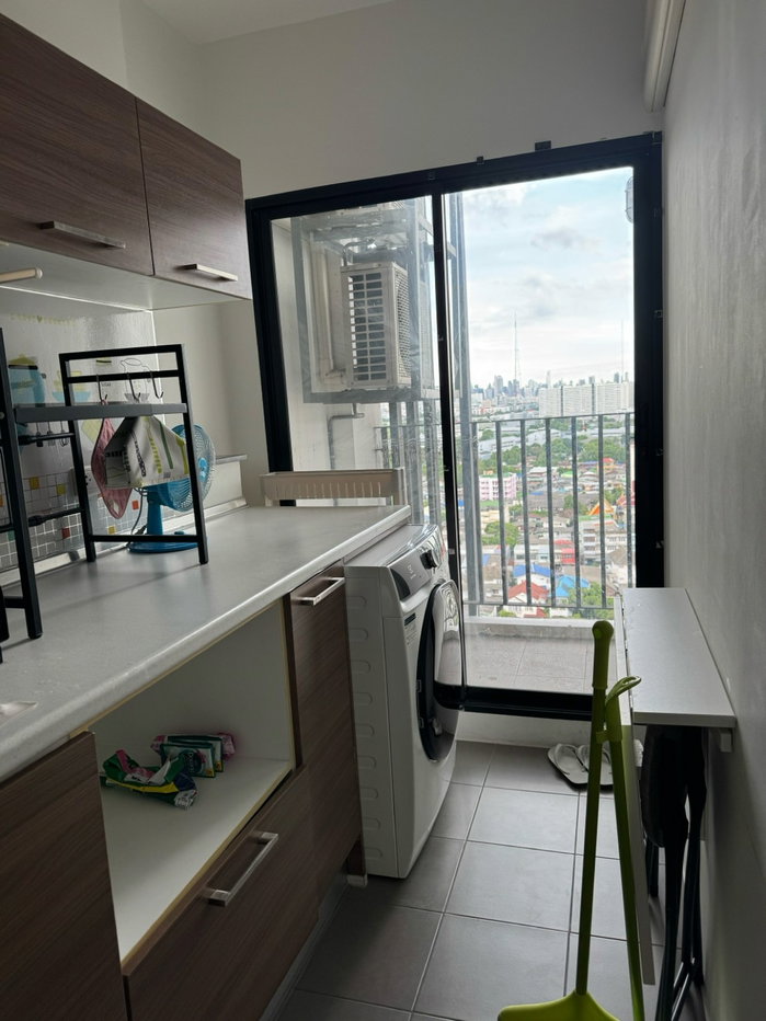 รูป ให้เช่า เดอะทรี อินเตอร์เชนจ์  1-bed ตึกA ชั้น21 ขนาด 36 ตร ม (มีเครื่องซักผ้า) 🆔 line: eyannie - รูปที่ 7/8