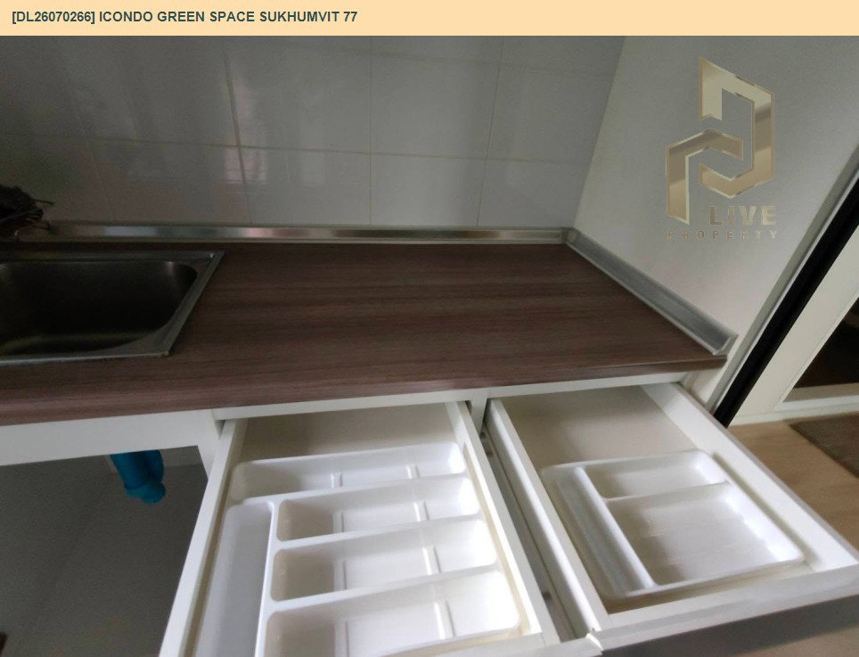 รูป DL26070266 ให้เช่าคอนโด ไอคอนโด กรีนสเปซ สุขุมวิท 77 (iCondo Green Space Sukhumvit 77) ใกล้ ARL ลาดกระบัง พร้อมเข้าอยู่ โทรด่วน 0614453194 LineID @952jdxxk - รูปที่ 9/13