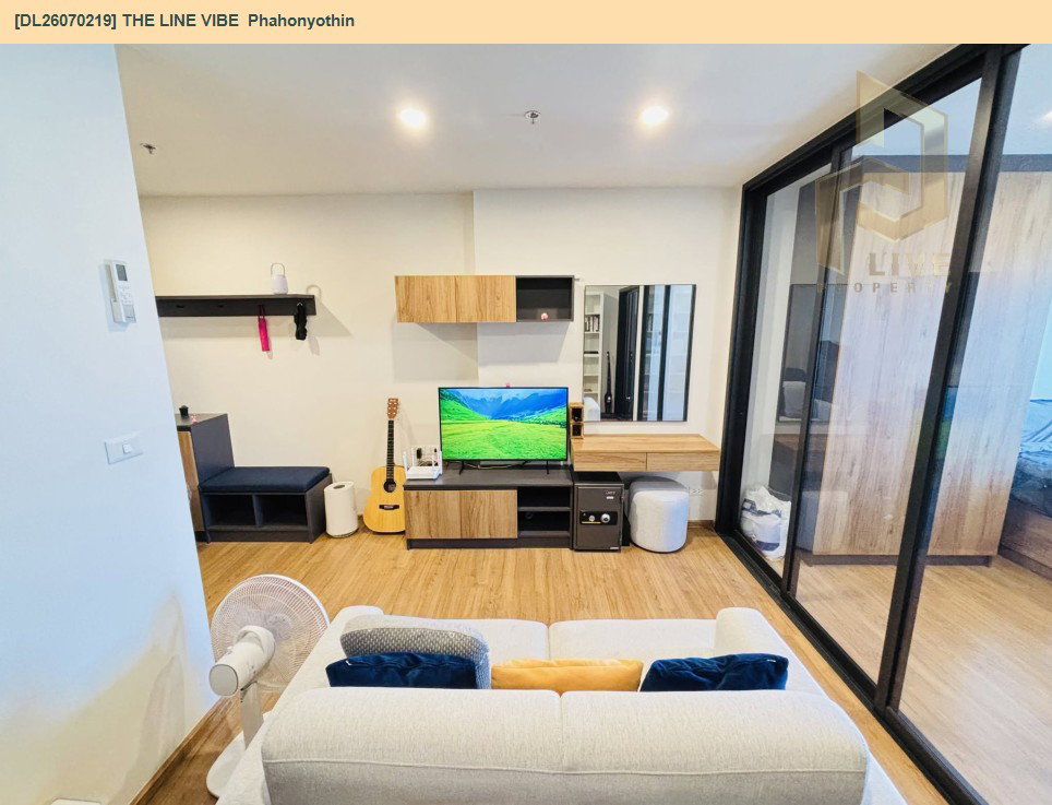 รูป DL26070219 ให้เช่าคอนโด เดอะ ไลน์ ไวบ์ พหลโยธิน (THE LINE VIBE Phahonyothin) ใกล้ BTS ห้าแยกลาดพร้าว พร้อมเข้าอยู่ โทรด่วน 0614453194 LineID @952jdxxk - รูปที่ 5/10