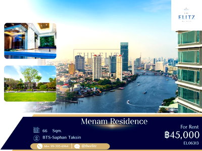 คอนโดให้เช่า :  ✨ Spectacular Riverside Residence Featuring Breathtaking Views Over the Chao Phraya River ✨
