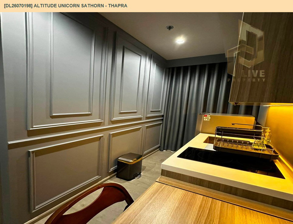 รูป DL26070198 ให้เช่าคอนโด อัลติจูด ยูนิคอร์น สาทร - ท่าพระ (Altitude Unicorn Sathorn - Thapra) ใกล้ BTS ตลาดพลู พร้อมเข้าอยู่ โทรด่วน 0638692663 LineID @952jdxxk - รูปที่ 6/10