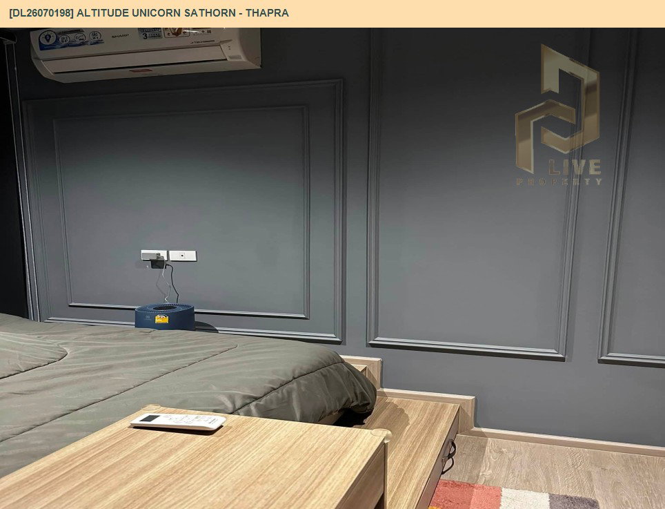 รูป DL26070198 ให้เช่าคอนโด อัลติจูด ยูนิคอร์น สาทร - ท่าพระ (Altitude Unicorn Sathorn - Thapra) ใกล้ BTS ตลาดพลู พร้อมเข้าอยู่ โทรด่วน 0638692663 LineID @952jdxxk - รูปที่ 8/10
