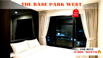 Condos for rent : 🍀🍀 Prime Condo Location 🚆 For Rent 📌 The Base Park West (Line: @rent2022) | Near BTS On Nut 🔖A00830