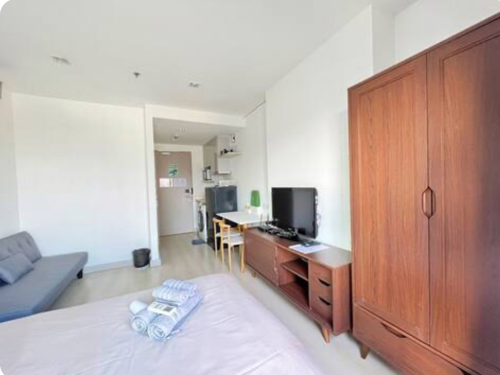 picture Studio Room for Rent Ideo Mobi Sukhumvit 81 Only  🔥13,000/month  🔥 BTS Onnut - 5/18