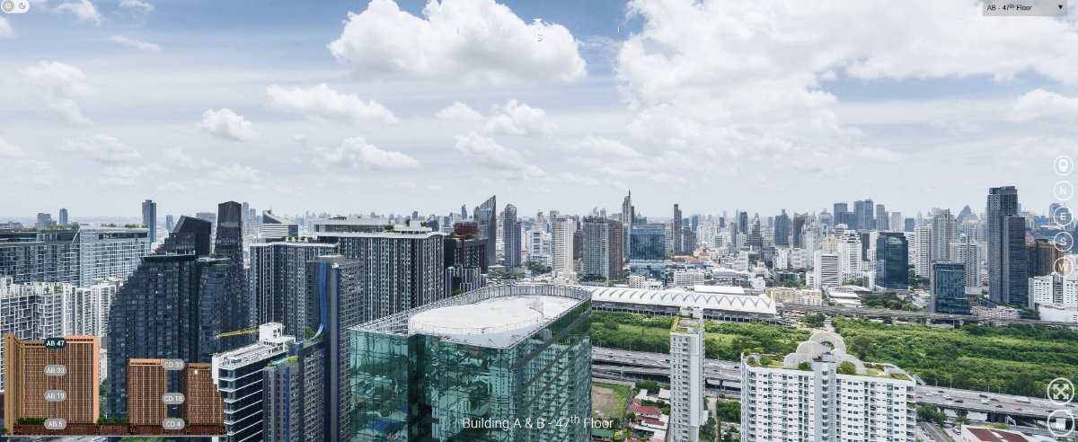 รูป ขาย คอนโด นิว เอปิค อโศก-พระราม 9 2 Bed อาคาร B ชั้น 39 ใกล้ Central rama9 MRT Rama 9 - รูปที่ 9/10