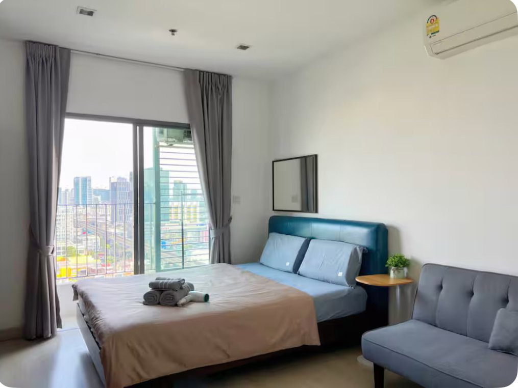 picture Studio Room for Rent Ideo Mobi Sukhumvit 81 Only  🔥13,000/month  🔥 BTS Onnut - 7/18