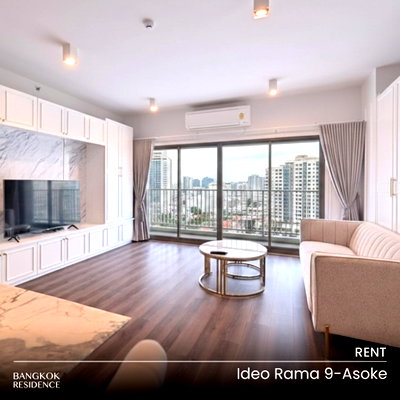 คอนโดให้เช่า : เช่าคอนโด 🌃 Ideo Rama 9-Asoke 2นอน 90.57ตร.ม. 65k 🛌🏻 ห้องสวย เฟอร์ครบ ใกล้ MRT พระราม 9 