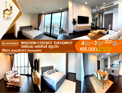 Condos for rent : DL26070403 Condo for rent, Whizdom Essence Sukhumvit near BTS Punnawithi, ready to move in, call urgently 0638692663 LineID @952jdxxk