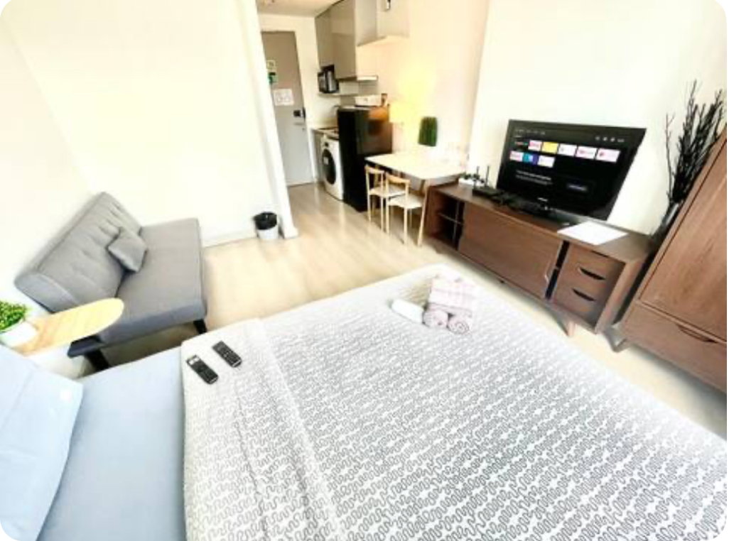 picture Studio Room for Rent Ideo Mobi Sukhumvit 81 Only  🔥13,000/month  🔥 BTS Onnut - 4/18