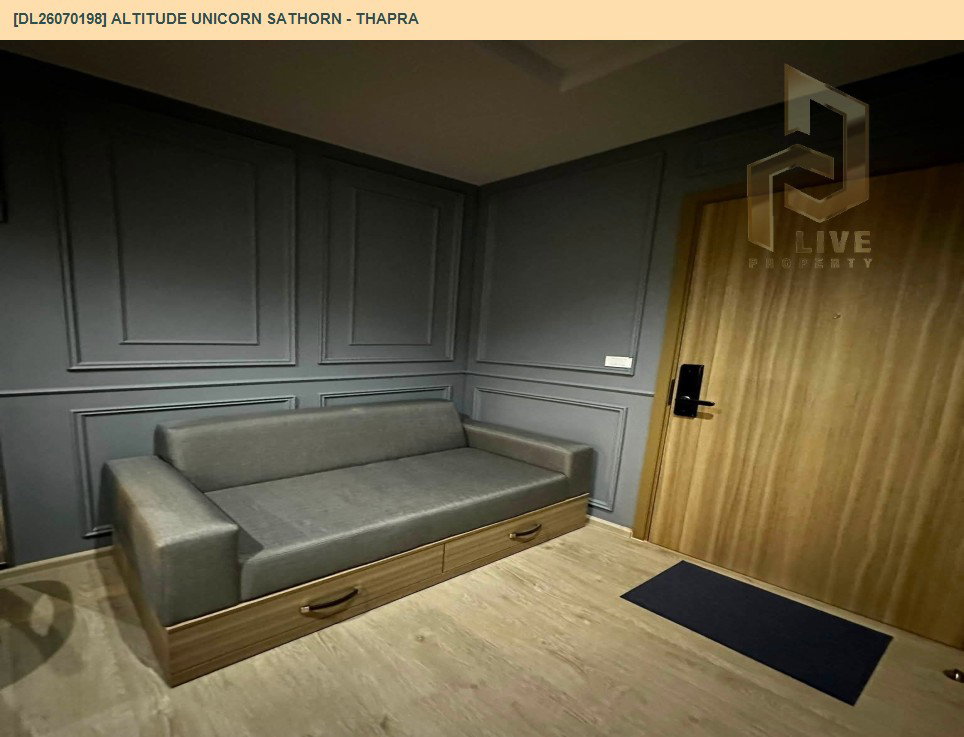 รูป DL26070198 ให้เช่าคอนโด อัลติจูด ยูนิคอร์น สาทร - ท่าพระ (Altitude Unicorn Sathorn - Thapra) ใกล้ BTS ตลาดพลู พร้อมเข้าอยู่ โทรด่วน 0638692663 LineID @952jdxxk - รูปที่ 3/10