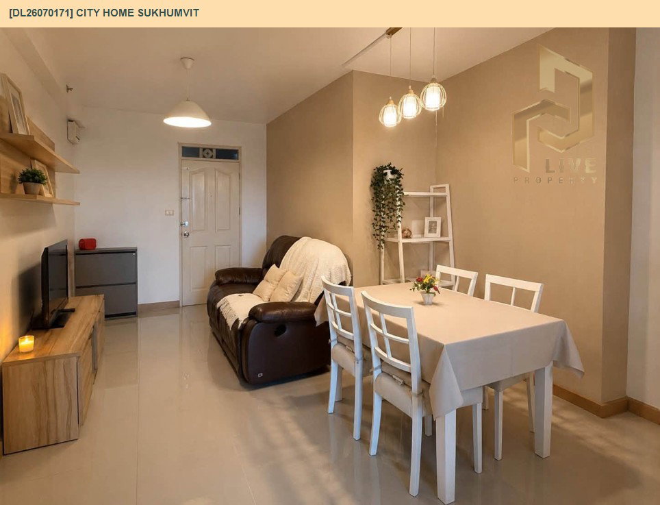 รูป DL26070171 ให้เช่าคอนโด ซิตี้ โฮม สุขุมวิท (City Home Sukhumvit) ใกล้ BTS อุดมสุข พร้อมเข้าอยู่ โทรด่วน 0653619502 LineID @952jdxxk - รูปที่ 2/6