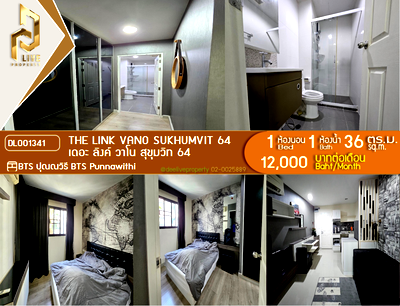 Condos for rent : DL001341 Condo for rent, The Link Vano Sukhumvit 64 near BTS ปุณณวิถี, ready to move in, call urgently 0614453194 LineID @952jdxxk