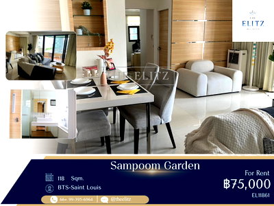 เช่าคอนโด BTS เซนต์หลุยส์ : ✨ Newly Renovated Ultra-Spacious Residence Near BTS/MRT – Modern Comfort with Massive Living Area ✨
