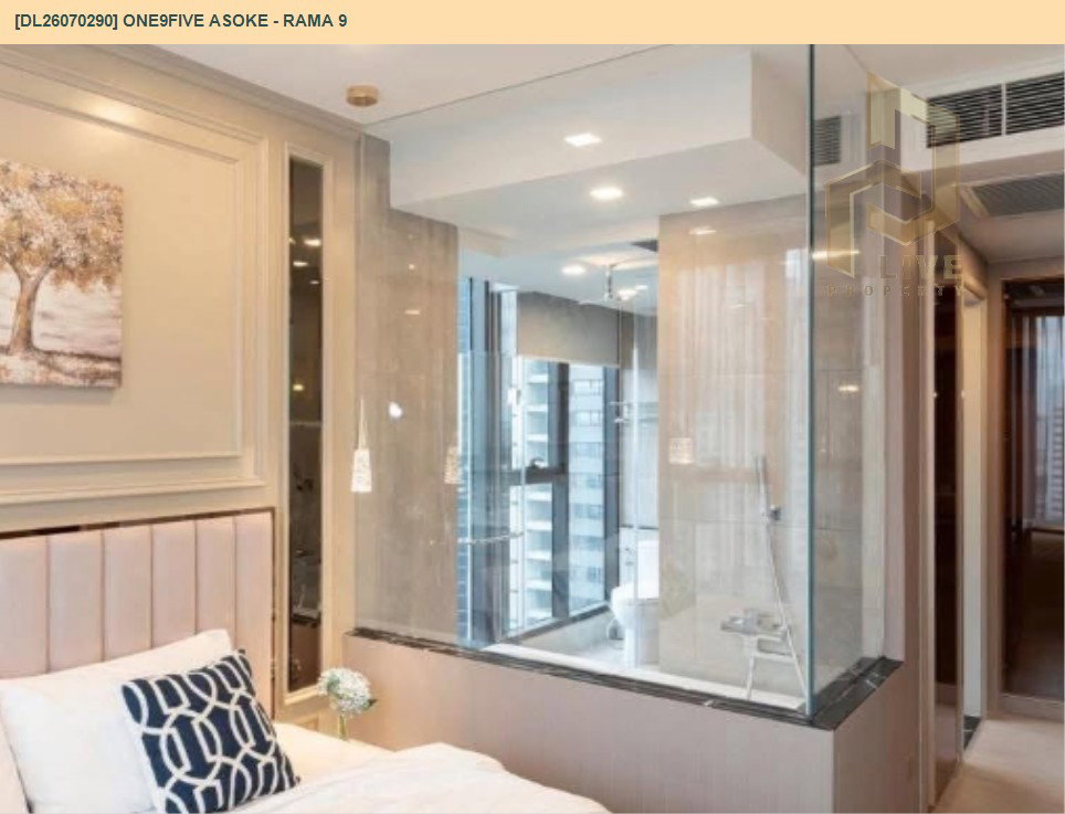 รูป DL26070290 ให้เช่าคอนโด วันไนน์ไฟว์ อโศก - พระราม 9 (One9Five Asoke - Rama 9) ใกล้ MRT พระราม 9 พร้อมเข้าอยู่ โทรด่วน 0638692663 LineID @952jdxxk - รูปที่ 4/5