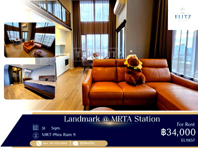 คอนโดให้เช่า : ✨ Sleek Brand-New Duplex Suite with Dramatic Double-Height Ceilings in Prime Rama 9 ✨