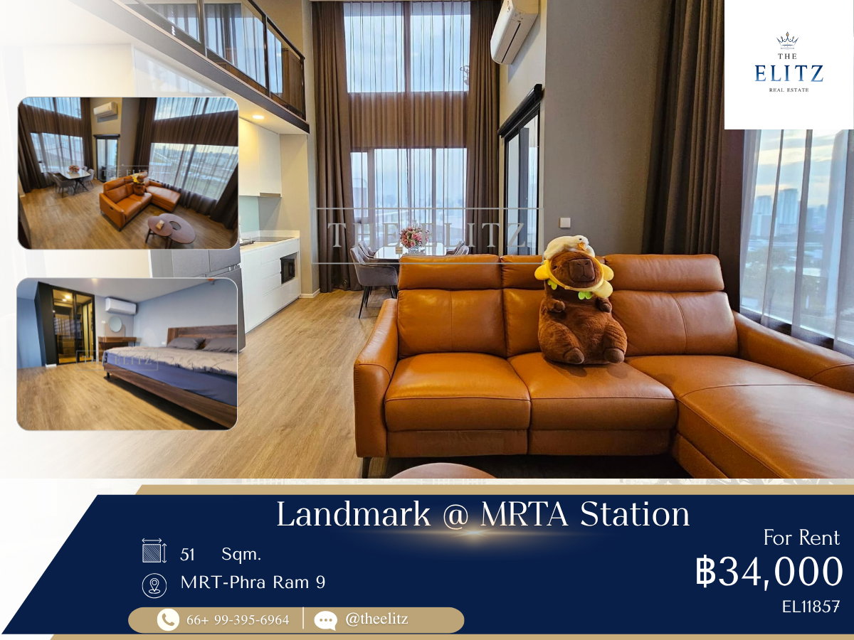 รูป ✨ Sleek Brand-New Duplex Suite with Dramatic Double-Height Ceilings in Prime Rama 9 ✨ - รูปที่ 1/40