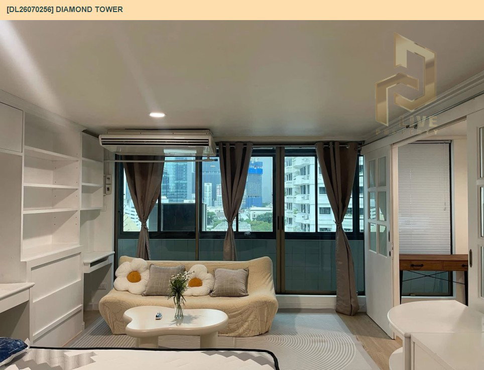 รูป DL26070256 ให้เช่าคอนโด ไดมอนด์ ทาวเวอร์ (Diamond Tower) ใกล้ - พร้อมเข้าอยู่ โทรด่วน 0653619502 LineID @952jdxxk - รูปที่ 3/12