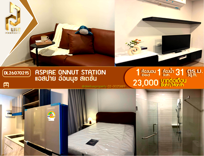Condos for rent : DL26070215 Condo for rent, Aspire Onnut Station near -, ready to move in, call urgently 0614453194 LineID @952jdxxk