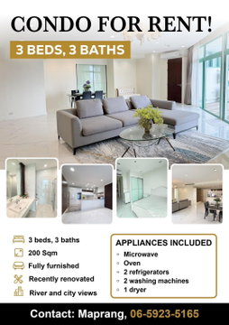 🔥 Chatrium Riverside Condominium 🔥 วิวแม่น้ำ พร้อมเข้าอยู่ !!**
