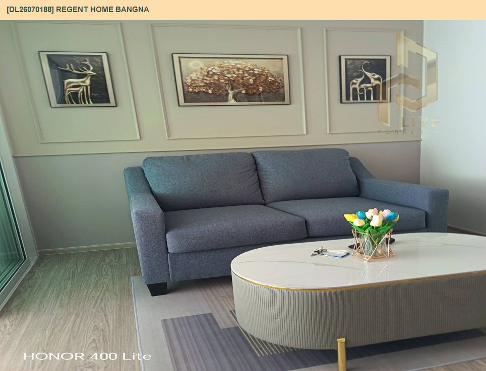 รูป DL26070188 ให้เช่าคอนโด รีเจ้นท์ โฮม บางนา (Regent home bangna) ใกล้ BTS บางนา พร้อมเข้าอยู่ โทรด่วน 0653619502 LineID @952jdxxk - รูปที่ 2/8