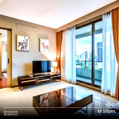 Condos for rent : Rental Condo 🐾 M Silom, 1BR 59.5 sq.m. 37K 🐱🐶 Pet-Friendly Unit, Beautiful Unit, Near BTS Chong Nonsi 