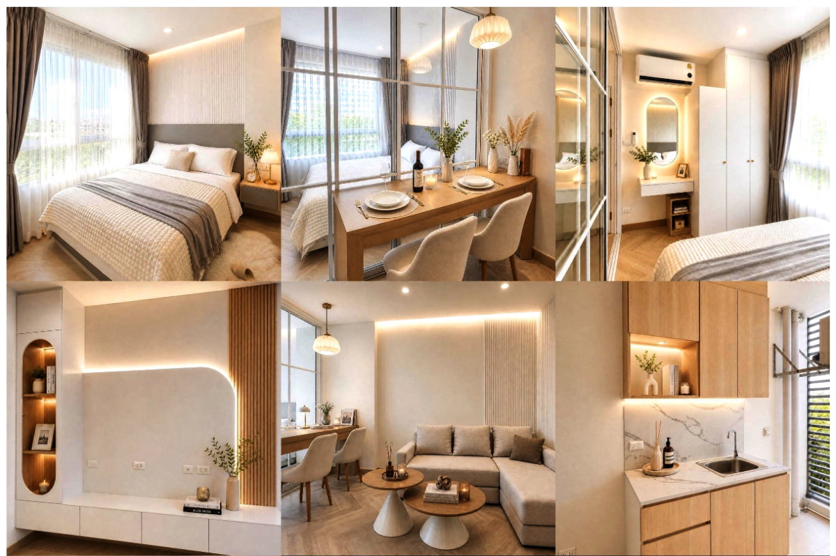 รูป คอนโดห้องใหญ๋ 2 นอน แต่งพร้อมอยู่ แจ้งวัฒนะ13 ใกล้ศูนย์ราชการแจ้งวัฒนะ - รูปที่ 2/8