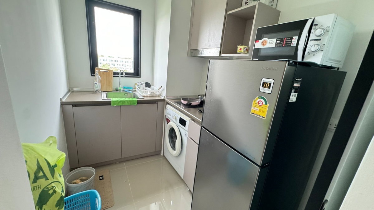 รูป Condo for RENT : Aspire Sukhumvit Onnut  𝐒𝐢𝐳𝐞 :  45 sqm. 2 Bed / 1 Bath / Corner room /Pool view  𝐅𝐥𝐨𝐨𝐫 :  6th   ✅เFully furnished - รูปที่ 12/13