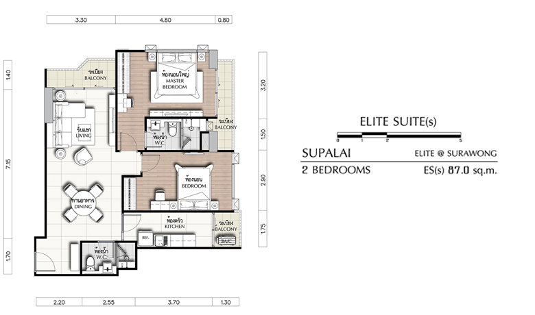 picture 9750, 2 Br. condo for sell, Supalai Elite Surawong - 1/9