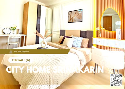 ขายคอนโด : ขายด่วน 📍 City Home Srinakarin 📍 เฟอร์นิเจอร์ และ เครื่องใช้ไฟฟ้าครบ ใกล้ MRT ศรีลาซาล